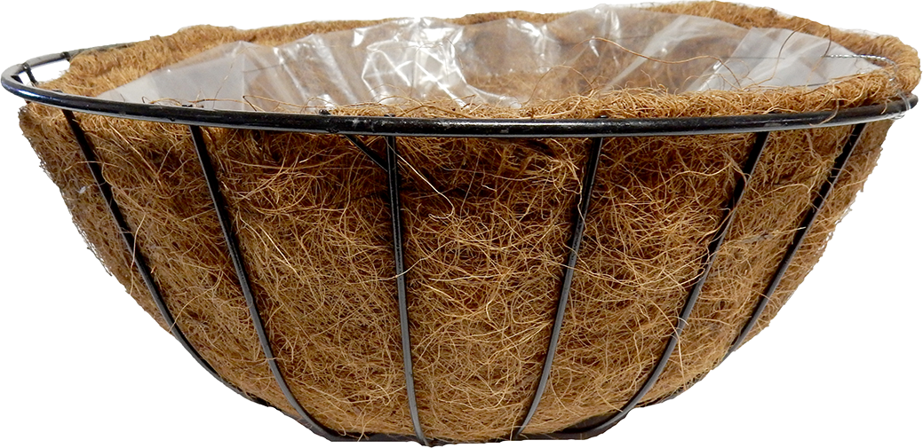16 x 8 Inch Wire Grower Basket Black 4 Strand Hanger – 20 per case - Decorative Planters
